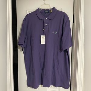 Men’s grape colored polo